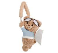 Car Tissue Box Holder - Cute And Soft Bear Towel Organizer For Backrest | Car Back Seat Headrest Hanging Tissue Boxes,Funny Tissue Box Cover For Seat Headrest Home Office Vanity Countertop Nightstand