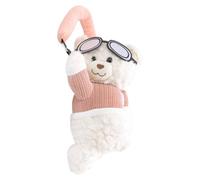 Car Tissue Box Holder | Plush Bear Decorative Auto Seat Back Organizer | Fu