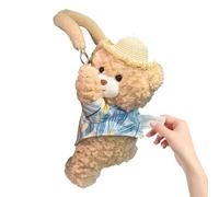 Car Tissue Box | Stuffed Bear Auto Napkin Dispenser | Auto Armrest Tissue Box | for SUV Sedan Truck Drivers Travelers Daily Commute Road Trips Family Travel School Run Long Drives