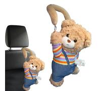 Car Tissue Box | Stuffed Bear Auto Napkin Dispenser | Auto Armrest Tissue Box | for SUV Sedan Truck Drivers Travelers Daily Commute Road Trips Family Travel School Run Long Drives