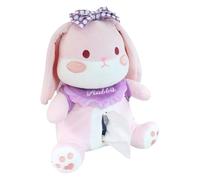 Car Tissue Holder - Plush Animal Tissue Dispenser Trash Can 2 in 1 for Auto, Truck, RV, Cute Armrest Decor, Ideal for Kids, Adults, Drivers, Birthday and Road Trip Easy to Use