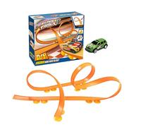 Car Track Toy, Press and Go Vehicles, Flexible Race Track Design, Interactive Road Game Set, Kids Racing Toys for Christmas, Family, Gatherings, Parties, 10.24x9.06x2.76 inches