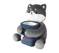 Car Trash Can with Tissue Holder, Animal Plush Organizer, 25x24x31cm Car Interior Accessory, -Purpose Garbage Bin and Tissue Storage for Sedans SUVs Homes Offices, Compact Decorative Organizer