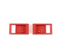 Car Trim Interni Per Land Per Rover Per Defender 90 110 130 2004-2018 In Lega Di Alluminio Argento Porta Interna Ciotola Decorazione Copertura Interni Accessori(Red 2-Pcs)
