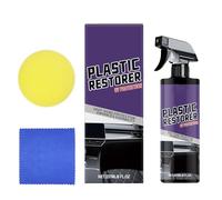Car Trim Restorer - 237ml Car Detailing Spray, UV Protection Spray Coating, Trim Coating with Sponge And Towel | Quick Restoration Kit for Interior Renovation Care Refurbishment