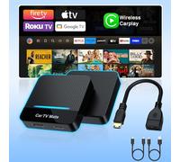 Car TV Mate 2025 Adattatore wireless CarPlay integrato, convertitore Fire TV Stick per auto Plug & Play, stabile, veloce, nessuna latenza, adattatore multimediale HDMl con CarPlay cablato di fabbrica