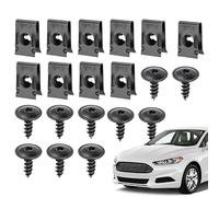 Car U Clips and Screws, Auto U Nut Screw Clip Set, Lightweight Metal Rustproof Repair Accessories for Rvs, Trucks, Vehicle Owners, Dashboard, Panel, Bumper, Interior Trim Fixing