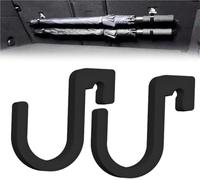 Car Umbrella Hook, Egad Blue Car Umbrellas Holder, Universal Trunk Hooks Umbrellas Mount, Silent & Stable Installation & Suitable for Any Cars, Plant Towel Holder Auto Internal(2*Black,Single hook)