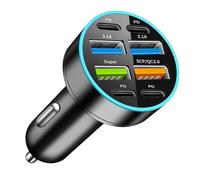 Car USB Adapter - 66W Multi-Port Car Adapter | USB Charger | powerful 66W multi-port vehicle charger adapters for mainstream vehicles, stable and safe charging