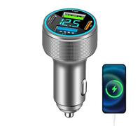Car USB Charger, 4 Port Automobile Type C USB Charger Adapter, Car Accessories Plug in Adapter Outlet with LED Digital Display for SUV Sedan Truck, Fast Charging USB Car Adapter