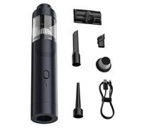 Car Vacuum Portable Cordless, Handheld Air Duster, Multi Nozzle Cleaning Tool, 10.63x2.17 Inches, Compact Suction Device, for Vehicle, Home, RV, Camping, Keyboard, Furniture, Pet Hair, Truck, Carpet