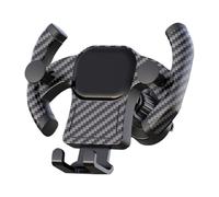Car Vent Phone Holder, Retractable Air Mount, Cradle Stand, Steering Wheel Design Rack, Mobile Support for Automotive Truck Sedan RV Pickup Interior Dashboard Use, 4.72x3.35x3.74 inches