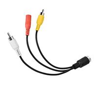 Car Video Recorder Extension Cable | Watertight & Sturdy PVC | Extends AV Monitor Connection for Dash Cam/Backup Camera | 4 - Core 12-24V 20cm