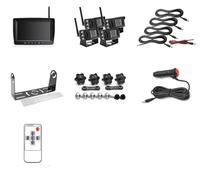 Car Videocamera Retromarcia Monitor DVR Wireless AHD Ad Alta Definizione 1280x720 Per Camion, Registratore Di Backup Con Visione Notturna, Telecamera Wi-Fi Telecamera di backup(4 cameras add 128GB)