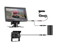 Car Videocamera Retromarcia Telecamera Per La Retromarcia Camion Con Monitor Da 7" 12-24V Telecamera A Infrarossi Per Visione Notturna Telecamera di backup(KT-BUS-700H-CL-15M)