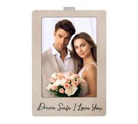 Car Visor Photo Clip, Interior Decoration Holder, Compact Secure Clamp for Photos, Cards, Memos, Lightweight Non-Slip Design, for Road Trip Memories, Drivers, Families, Tourists, 10.7x7x2.2cm Wood