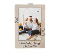 Car Visor Photo Clip, Wood Picture Frame, Compact Interior Decor, Sturdy Grip, Easy Attachment, Sentimental Display, Travel Keepsake, Personal Touch, Father, Husband, Friend