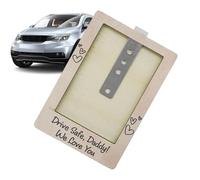 Car Visor Photo Clip, Wooden Picture Frame Clip, Compact Interior Decoration, Secure Visor Attachment, Sentimental Gift Design, Ideal for Fathers, Partners, Friends, Boyfriends, 4.21x2.76x0.87 Inches