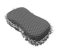 Car Wash Sponge, Microfiber Cleaning Towel, White/Gray, Ultra Absorbent Texture, Multi-Use Quick-Dry Surfaces, Non-Scratch Scrubber for Windshield Glass Leather Wheels Exterior