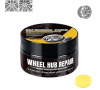 Car Wheel Scratch Repair Polish,80g Hub Polishing Paste with Sponge,Car Alloy Wheel Scratch Repair Kit,Removes Restores Smoothness,Effortless Cleaning and Deep Scratch Removal,Universal (1)