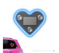 Car Window Ambient Light, Car Solar Heart LED Light, Solar-Powered Heart-Shaped LED Neon Love Atmosphere Lights, Auto On/Off Romantic Ambient Lights, No Tools,Wire-Free Installation (Blue,1 Pc)