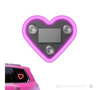 Car Window Ambient Light, Car Solar Heart LED Light, Solar-Powered Heart-Shaped LED Neon Love Atmosphere Lights, Auto On/Off Romantic Ambient Lights, No Tools,Wire-Free Installation (Ice Blue,1 Pc)