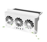 Car Window Fan, Auto Air Circulation Fan, Adorable Solar Three-Head Cooling Design, Ventilation Tool for Small Cars, Trucks and Sedans, Summer Coolings, 9.06x4.45x1.97 inches