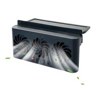 Car Window Fan, Auto Air Circulation Fan, Adorable Solar Three-Head Cooling Design, Ventilation Tool for Small Cars, Trucks and Sedans, Summer Coolings, 9.06x4.45x1.97 inches