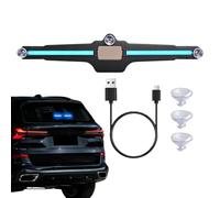 Car Window Warning Light, Rear Windshield Solar Powered Blue Safety Lamp, Vehicle Visibility Alert Light For Automotive Truck Sedan SUV Commuting Driving Road Trip Outdoor Safety And Traffic Use