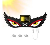 Car Windshield Eyes - Solar Powered LED Decor, Rechargeable Vehicle Accesso