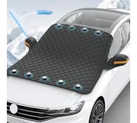 Car Windshield Snow Cover,4-Layer Magnetic Windshield Cover for Car Universal Magnetic Snow with Side Window and Rearview Mirror Protector to Use for SUV CRV Trucks (Black:62.99 * 15.67)