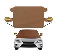 Car Windshield Snow Cover - PU Leather Snow Shield, Winter Auto Protector with Waterproof Layer, Dustproof Windproof Mirror Protection, Frost and Ice Cover for Winter