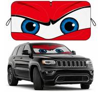 Car Windshield Sun Shade, Car Sun Shade Funny Car Eyes Sun Visor for Car Windshield, Wear-Resistant Black Tape, Foldable 63.7" L x 32" W