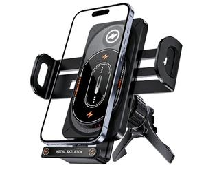 Car Wireless Charger - Cellphone Charging LED Light, Auto Phone Stand Charger with Rapid Power Transfer, Secures Mobile Devices During Navigation, Ideal for Daily Commute Workplace