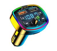 Car Wireless Transmitter - FM Radio Adapter with LED Display, Dual-Port Fast Charging, Compatible Wireless Audio Device, Durablee Compact Car Accessory | Phone PC Vehicle Radio Music Travel for Seamle