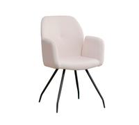 Cara 1R, Sedia, Supporto Nero, Fodera Beige (02)