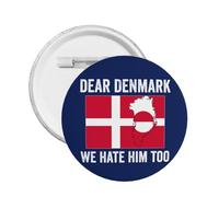 Cara Danimarca, lo odiamo anche noi, spille con supporto per spille della Groenlandia, distintivo decorativo 1 pezzo