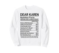 Cara Karen Fatti nutrizionali fastidioso Atteggiamento Divertente Ragazza Nope Felpa
