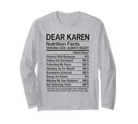 Cara Karen Fatti nutrizionali fastidioso Atteggiamento Divertente Ragazza Nope Maglia a Manica