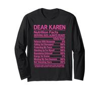Cara Karen Fatti nutrizionali fastidioso Atteggiamento Divertente Ragazza Nope Maglia a Manica