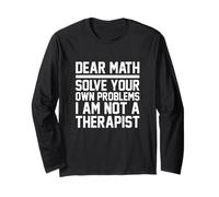 Cara Matematica Crescere Risolvi i Tuoi Problemi Divertente Insegnante di Matematica Maglia a Manica