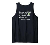 Cara Persona Dietro di Me Il Mondo è Un Posto Migliore con Te Canotta