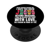 Cara persona dietro di me, spero che tu sappia che Gesù ama PopSockets PopGrip Adesivo