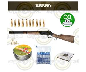 Carab1na Leva ASG Barra 1866 Black Co2 cal.4,5 mm + 500 PeIlets + 5xCO2
