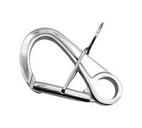 Carabiner Clips, Stainless Steel Spring Hook Carabiner, Double Self-Locking Stainless Steel Heavy Duty | Climbing Carabiiner Clips For Hiking Boating Outdoor Backpack Gym Dog Walking Key Flag Fly