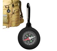 Carabiner Compass - Compact Waterproof Hiking-Compass for Survival, Portatile Compass with Silicone Carabiner | Lightweight, Shockproof for Camping, Hiking, Boating | Suitable for Men, Women, Girl Boy