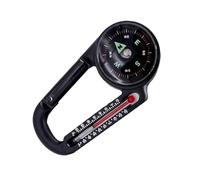 Carabiner Compass - Pocket Survival Compass 3 in 1 Multifunctional Tool | Ball Compasss With Thermometer Aluminum Lega Construction | Clip On To Pack Parka Jacket For Hiking Backpacking Camping Outdo