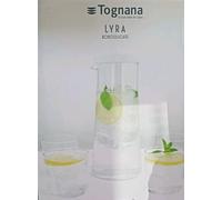 Caraffa 1,5 lt.+4 Bicchieri in Vetro Borosilicato 330ml Tognana