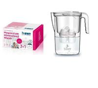 Caraffa Acqua BWT + 5 Filtri magnesio Caraffa Filtrante Acqua Originali BWT