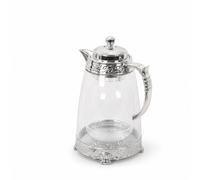 Caraffa Acqua Fredda Base Metallizzata Decorata Brocca da Tavola Design